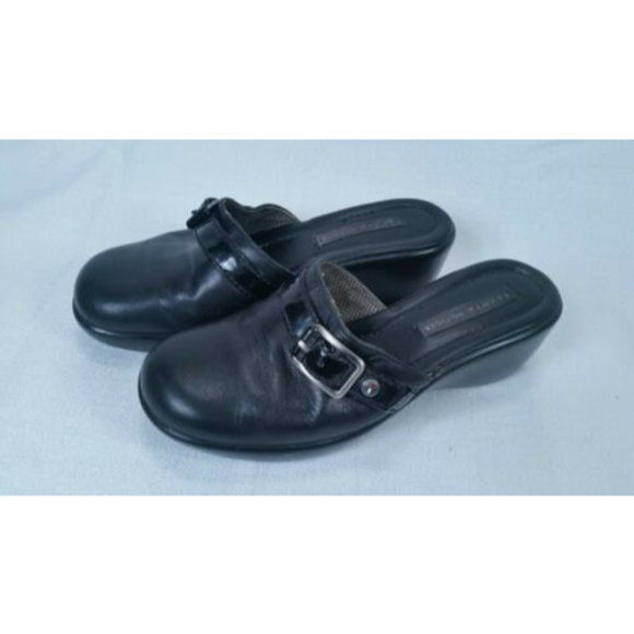 Tommy Hilfiger W23346M Allison Sandals Shoes Slides Black Womens 6M - Picture 3 of 7